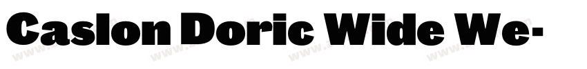 Caslon Doric Wide We字体转换